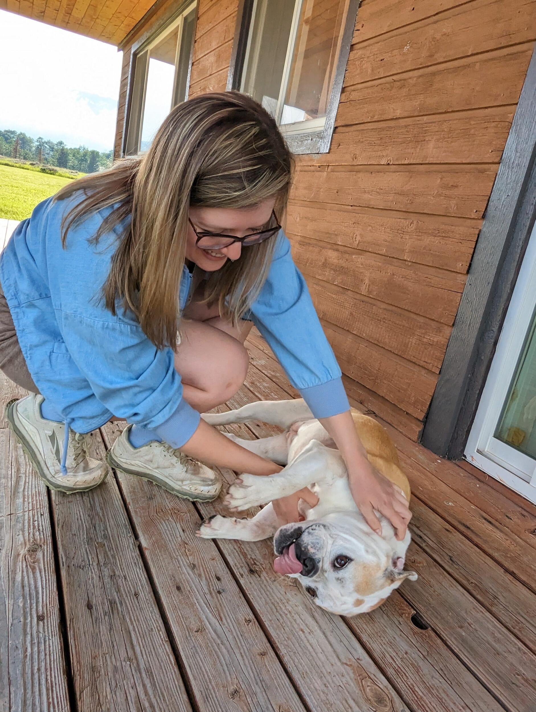 Linnea meets Georgia on her first trip to Red Lodge, MT