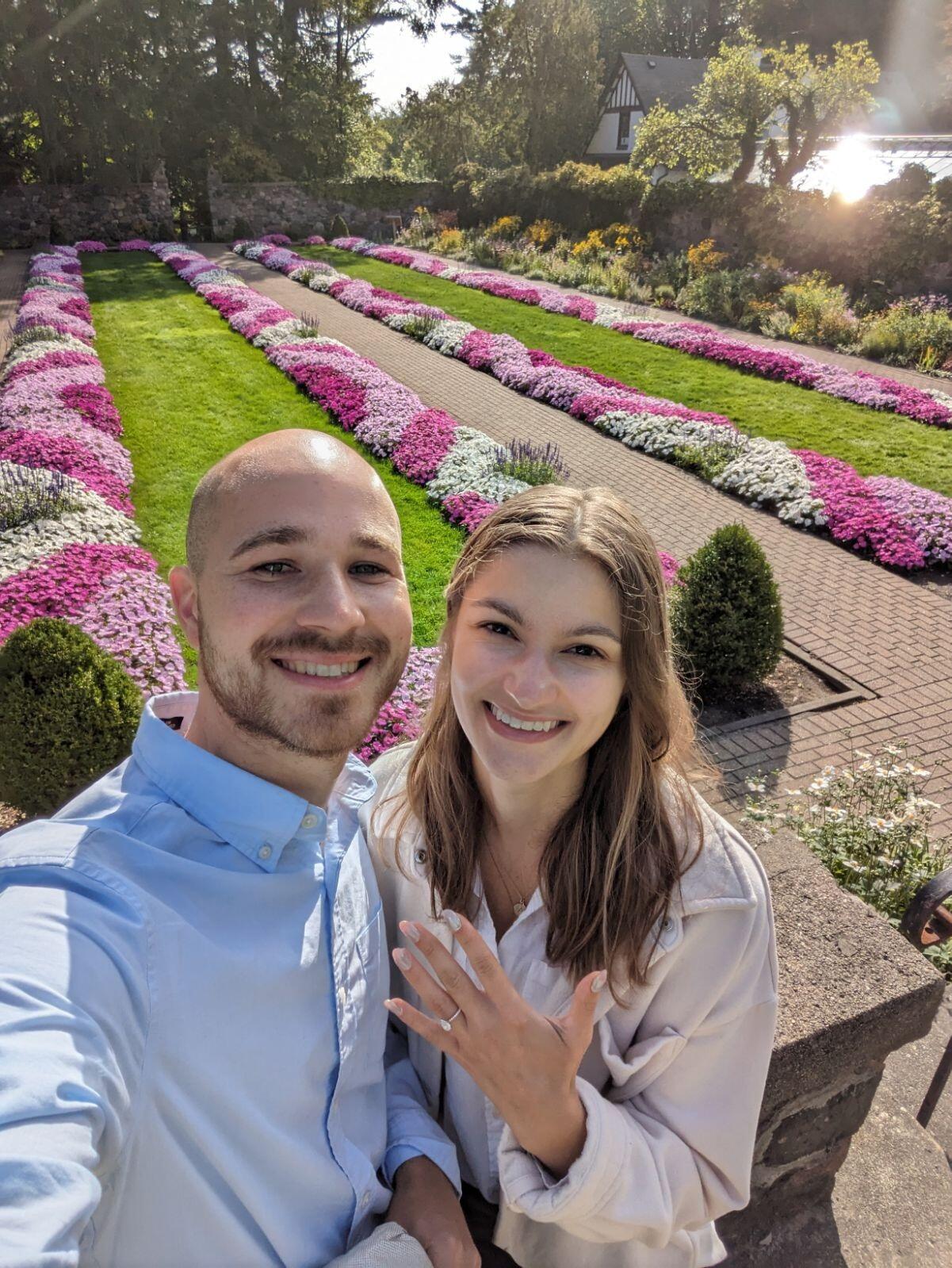 Alexa and Dave got engaged at Cranbrook gardens! This is a special place to both of them, as they grew up visiting the beautiful gardens and went on many dates there together. 