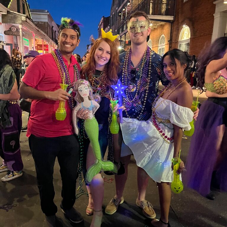 Brin and Hannah celebrate Mardi Gras in the French Quarter!