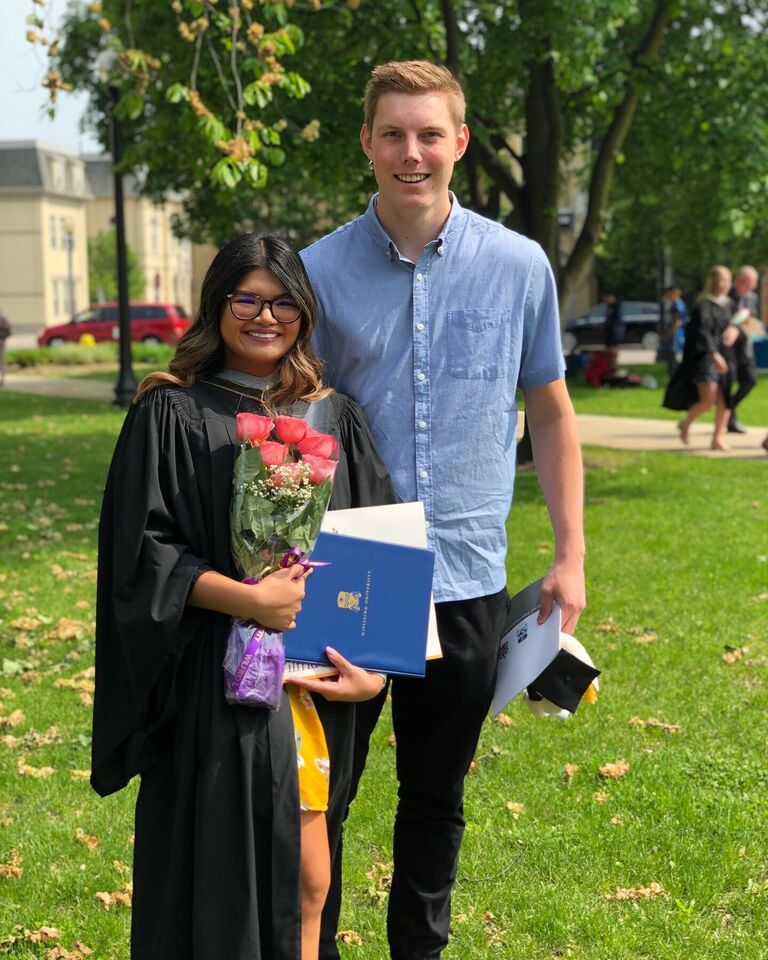 Celebrating Julia graduating from Laurier and Nipissing!