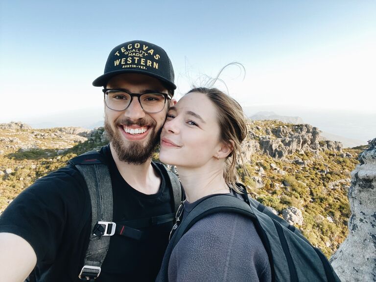 On top of Table Mountain, our first day being official!