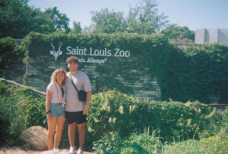 Jacob and Eliana at the zoo the weekend they started dating. Jacob surprised Eliana with disposable cameras to capture the date!