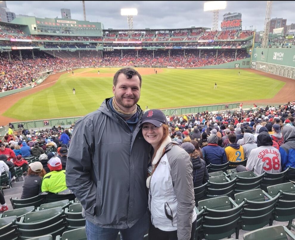 Celebrating Nate's 25th & first time at Fenway!