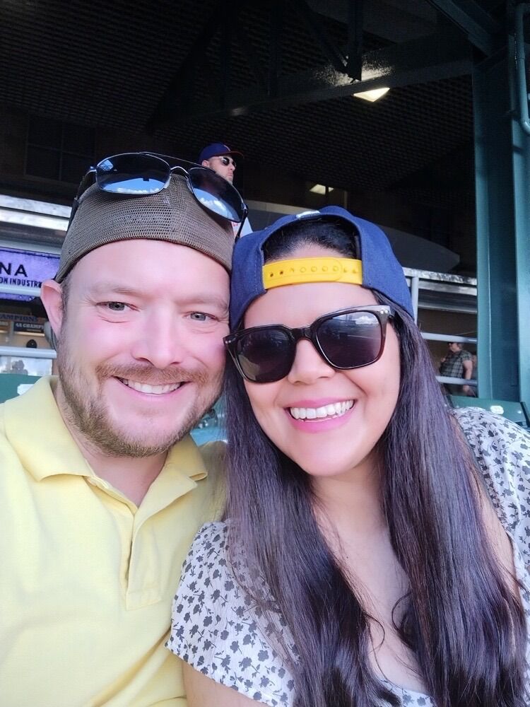 Our first picture, Indy Indians game. 