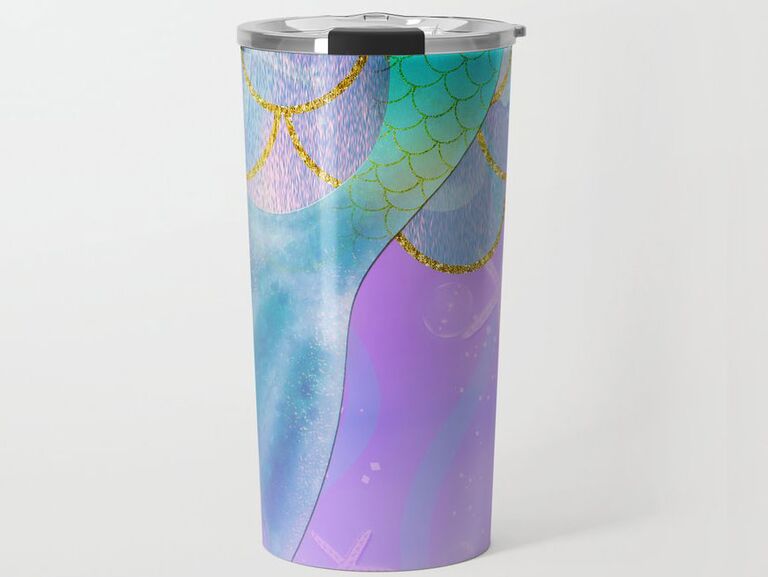 Mermaid tail travel mug for bachelorette parties