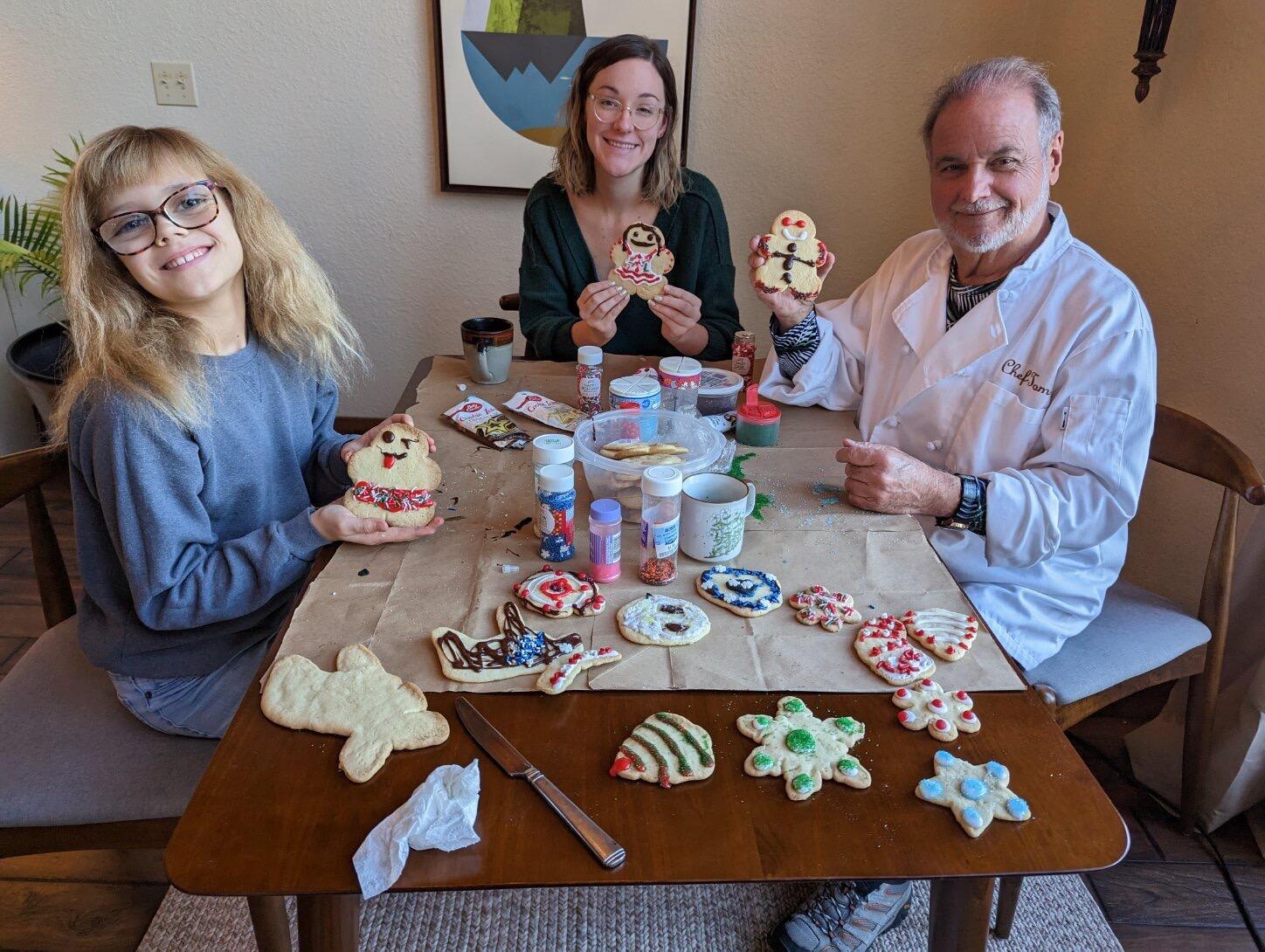Christensen Cookies: Eric's dad, Tom, continues the tradition of cookie making for the holidays and shows Jayne the art of the icing. 