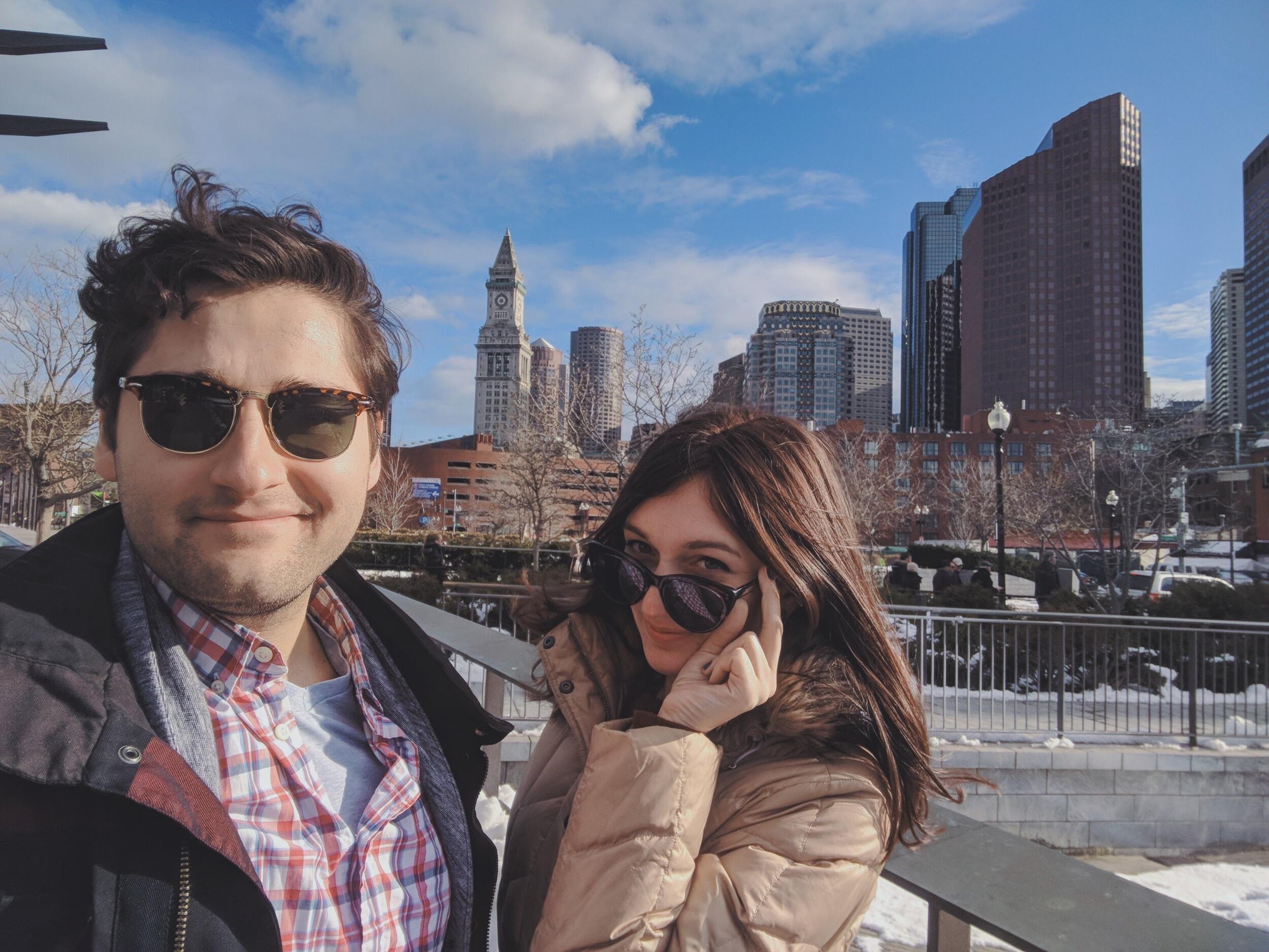 Bridget meets up with Aaron in Boston during one of his Wayfair work trips back to the States.