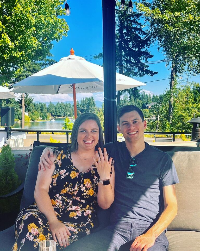Matt proposes and Julia says YES!