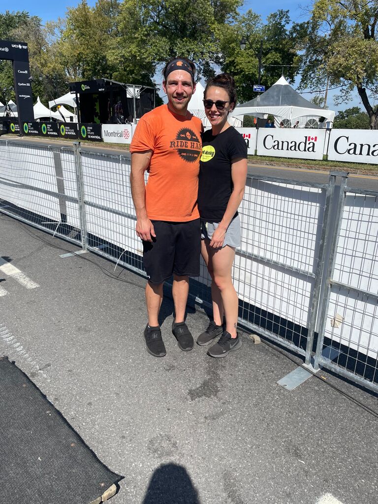 Our first vacation together. OBVIOUSLY we went to watch a pro bike race....

Brought our bikes and meandered around Montreal -  what an experience!