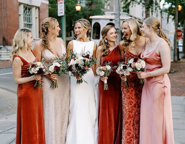 Bride and bridesmaids