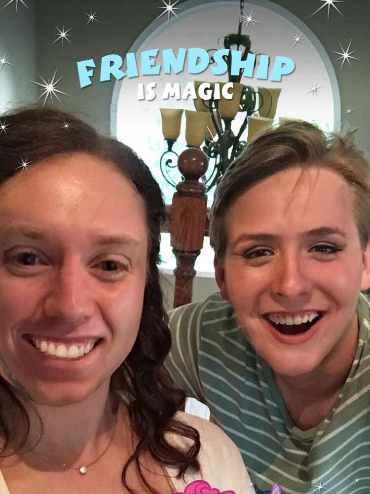 This summarizes us perfectly, even when we switch faces we go great together.