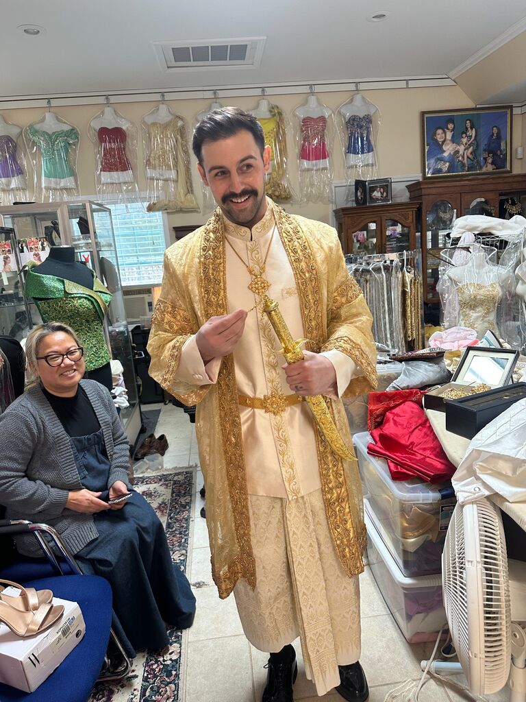 Matthew was handed the sword of royalty for our traditional photos!