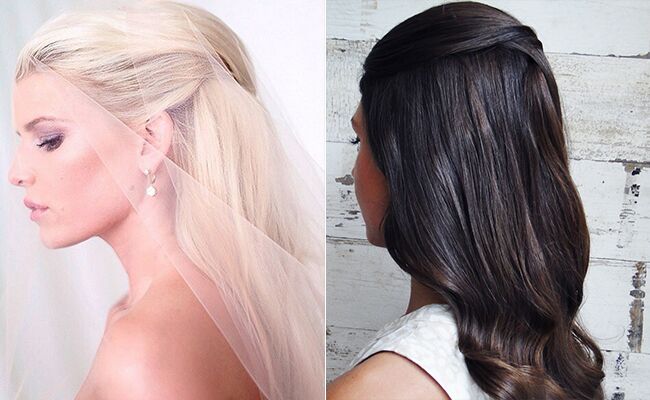 steal jessica simpson’s pretty halfup wedding hairstyle