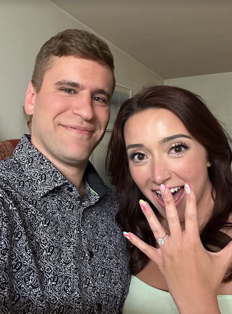 Sam and Stephen got ENGAGED! Stephen asked Sam where they had their first date, at Cobbs Hill in Rochester, NY.