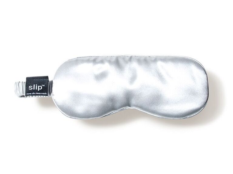 Silver silk sleep mask unique 25th anniversary gift
