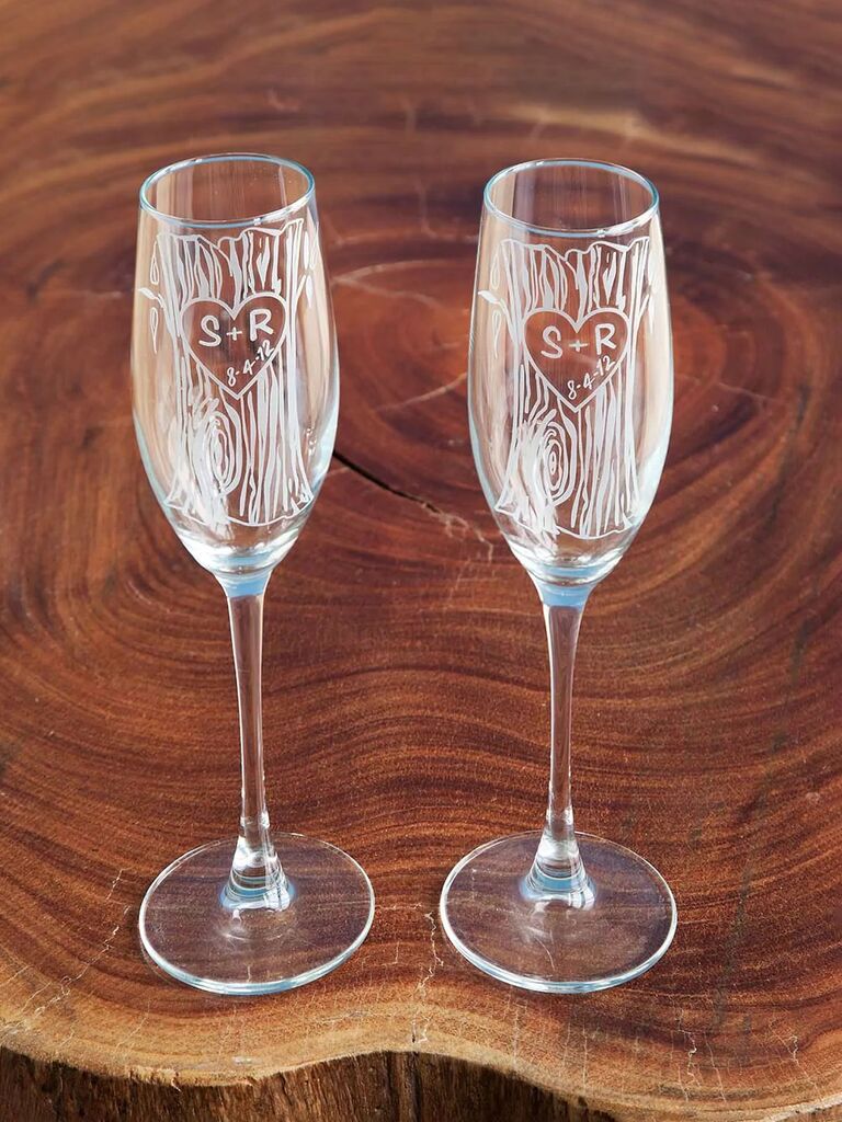 Engagement Gift Couples Wine Glasses - Wedding Couples Wine Glass Set -  Engagement Wine Glasses. Matching Wine Glass Set Engaged Couple