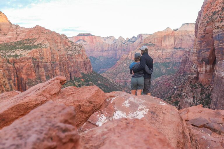 Sunrise in Zion to begin our day of visiting all National Parks in Utah on the summer solstice.