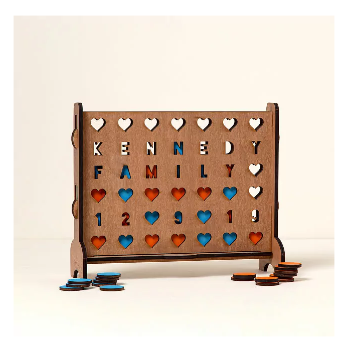 Personalized Connect Four game for your fiancé