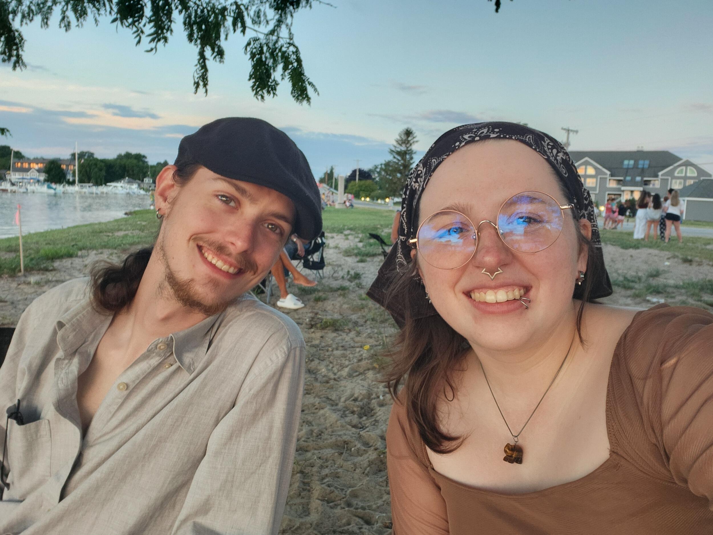Our first July 4th spent together. We went to lake Michigan and hung out on the beach, and watched fireworks shoot out over the water. It was a core memory.