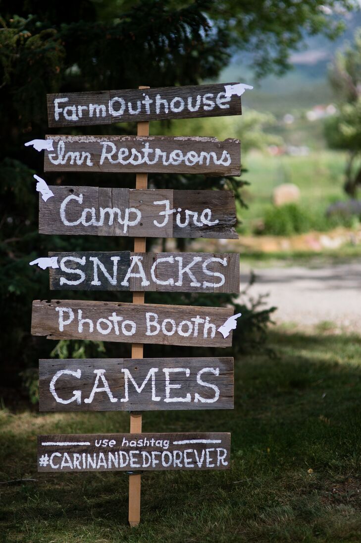 Rustic Diy Wooden Directional Wedding Sign