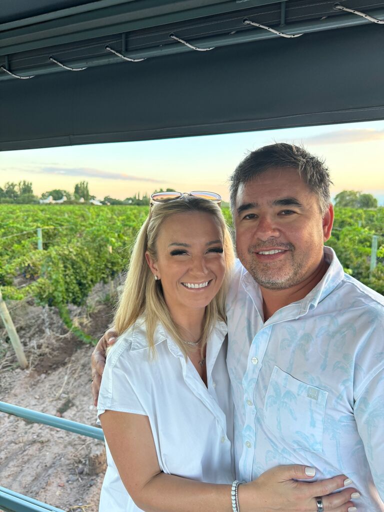 In one of many vineyards visited