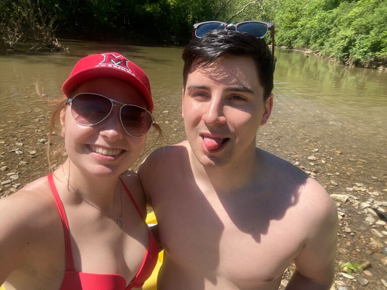 One of our very first dates - kayaking!