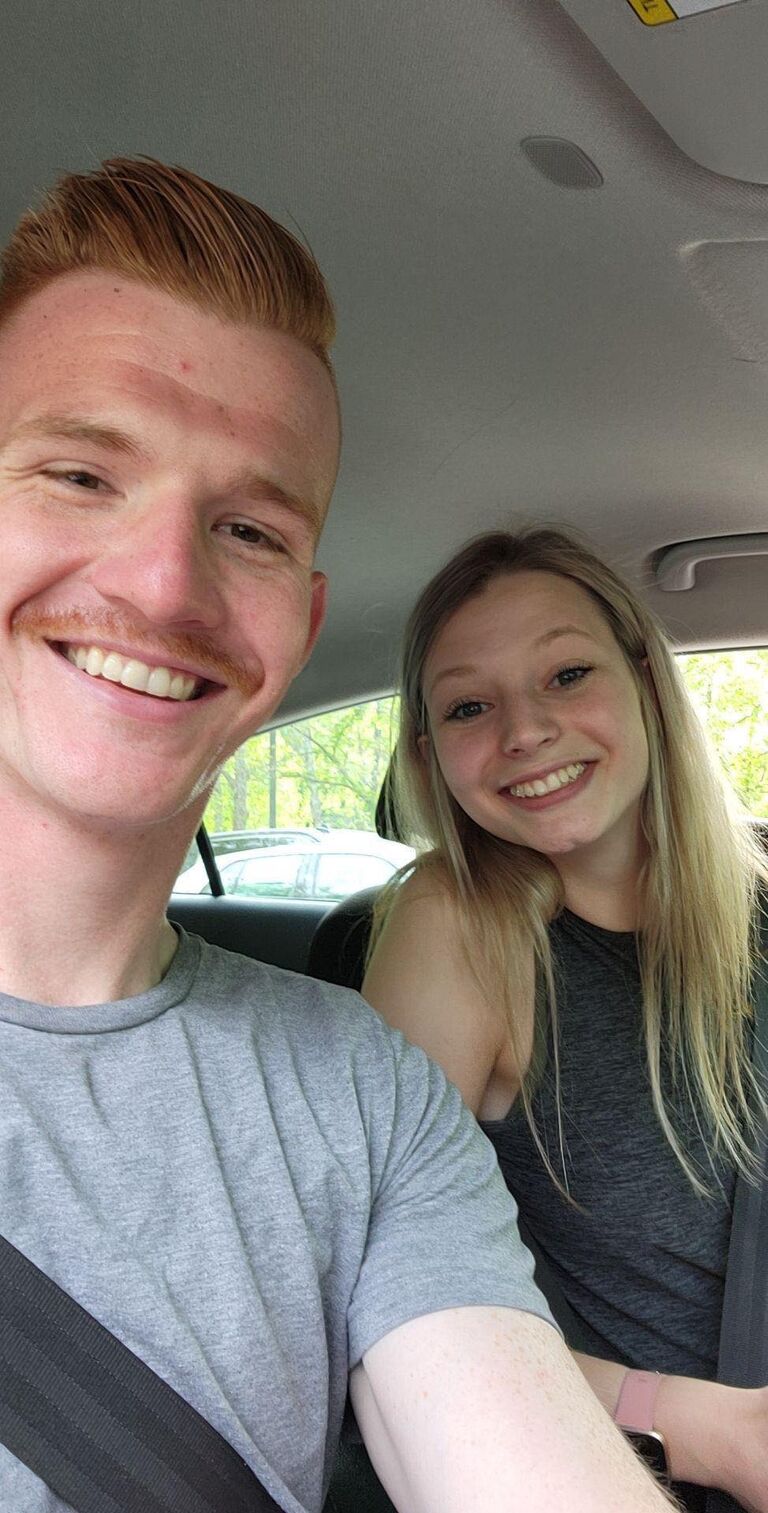 Our first date! We went hiking at Lake Cumberland and had so much fun joking around with each other.