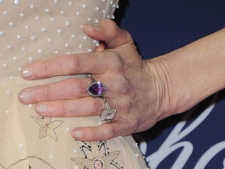 Nicole Kidman second emerald cut engagement ring from Keith Urban.