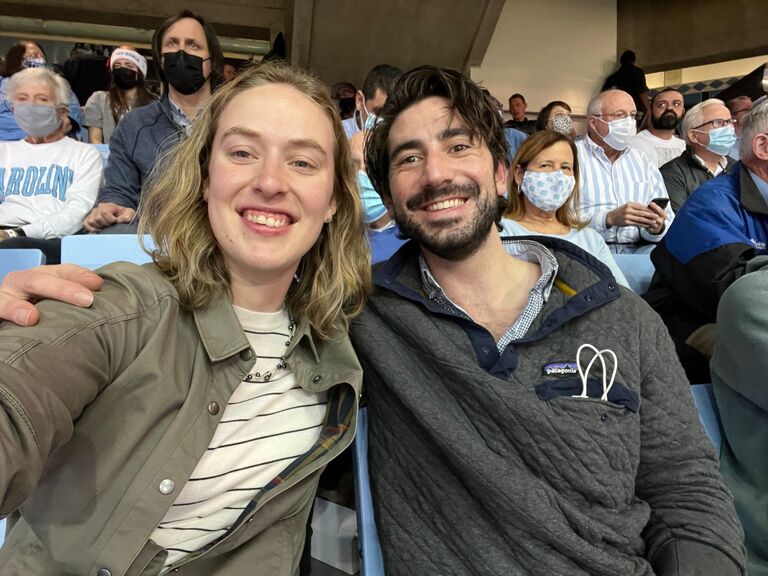 UNC basketball vs. Furman for Mariah's birthday. The first of many selfies and sporting events I will drag Kevin along to.