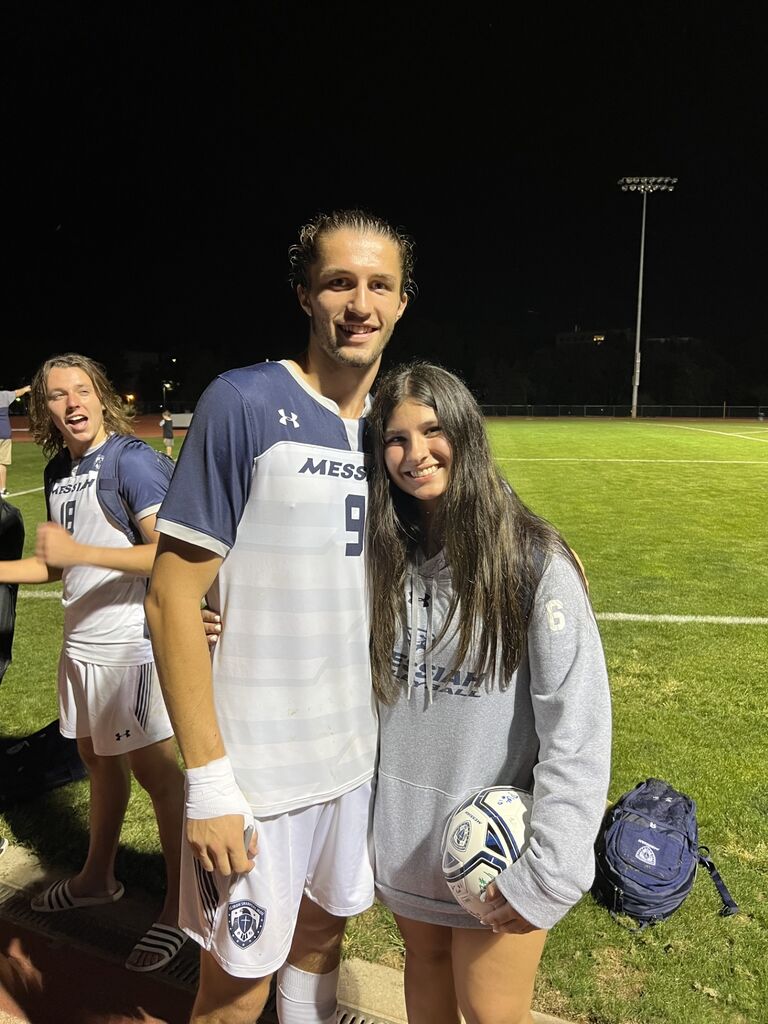 Throughout our relationship we have supported each other in our soccer and volleyball seasons. 