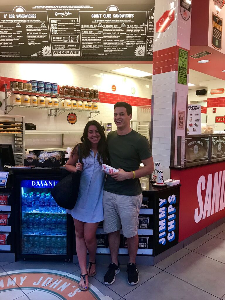Joey moves to NYC! One of their first and most romantic dates at their shared favorite place, Jimmy Johns.
(if you know, you know).