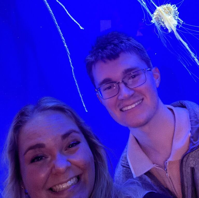 Our first out-of-town trip together was to the Georgia Aquarium.