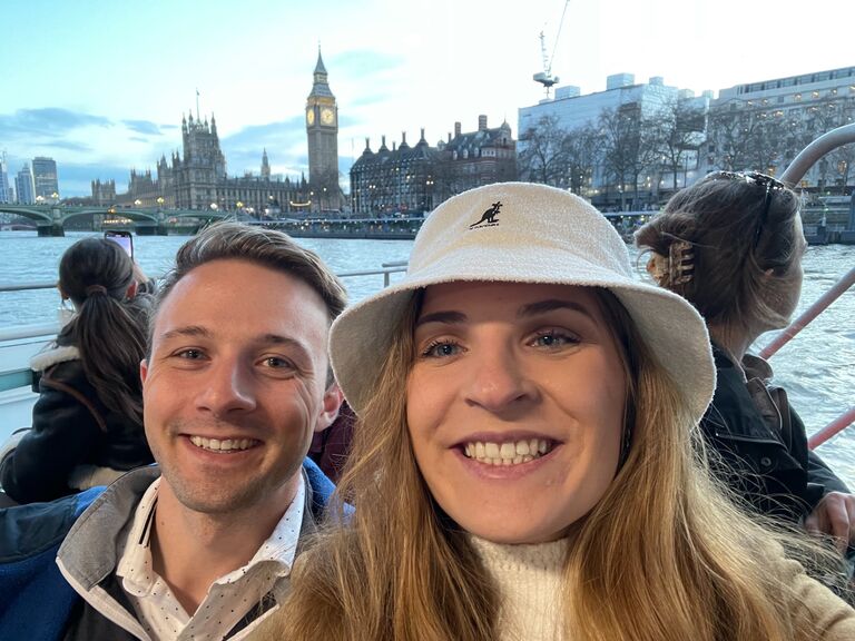 First international trip to London, England.