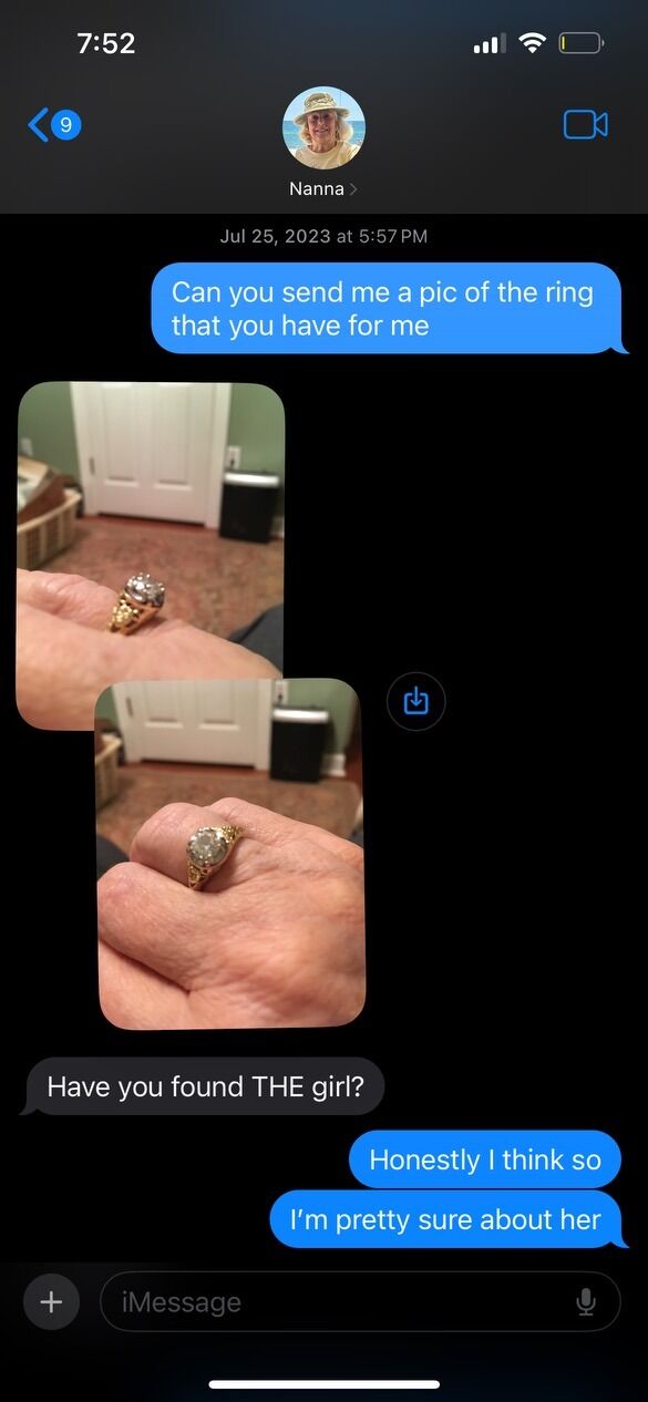 Rut secretly asked his grandmother about the engagement ring she was saving for him - it's been in the family over 100 years!