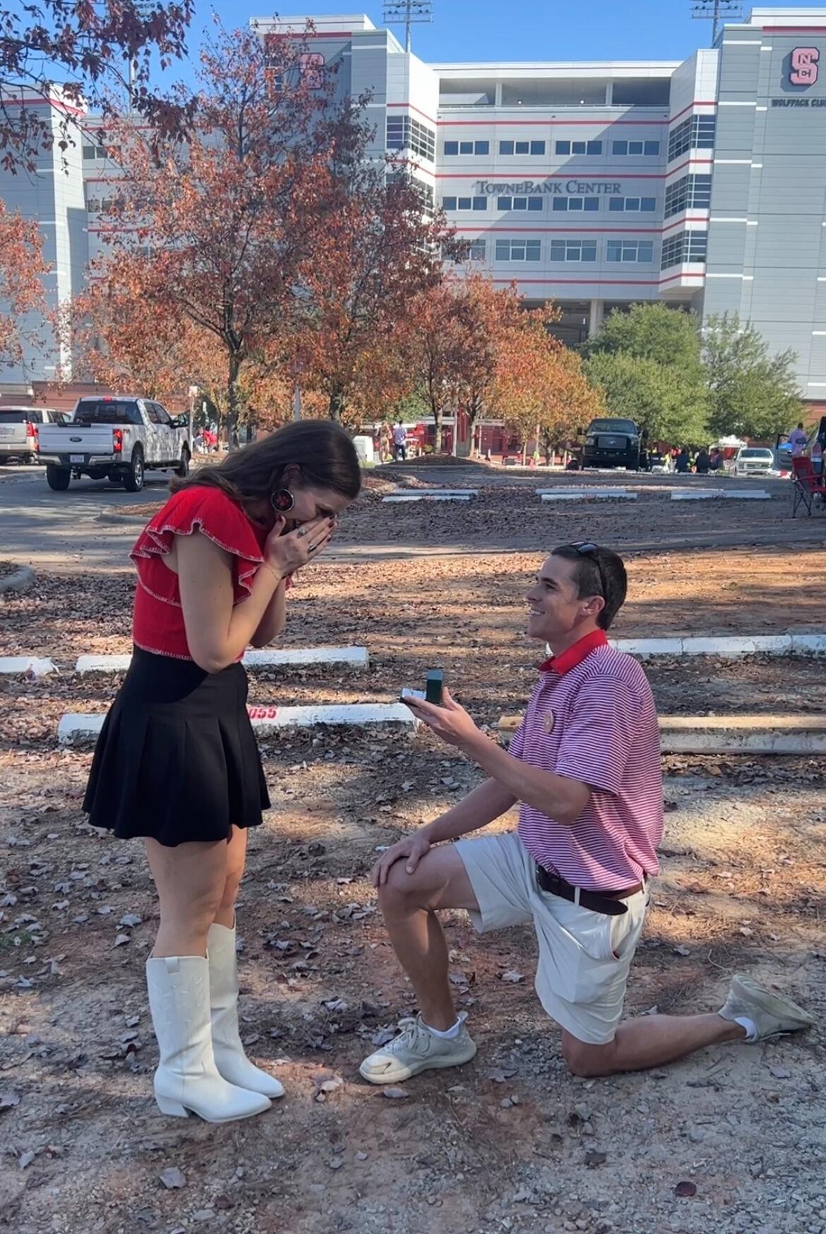 Finally, Dillon popped the question! It was the biggest surprise, and the easiest “yes" 