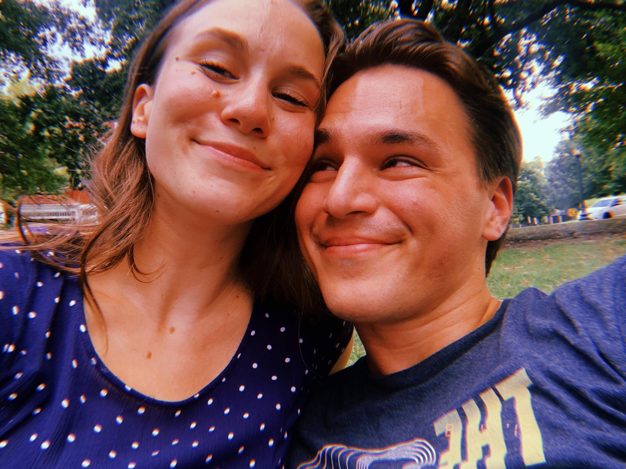 Noah and Emily celebrate Noah's birthday in the park 