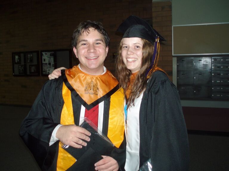 It rained on our high school graduation... in the desert.