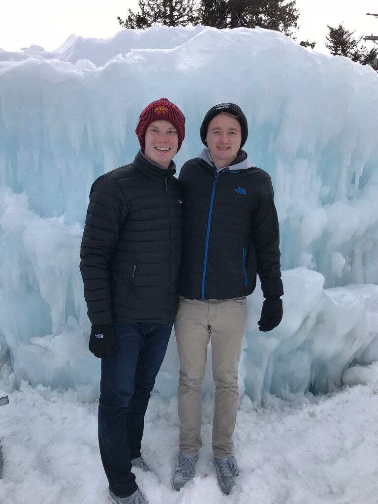 Visiting the ice castles in MN. 