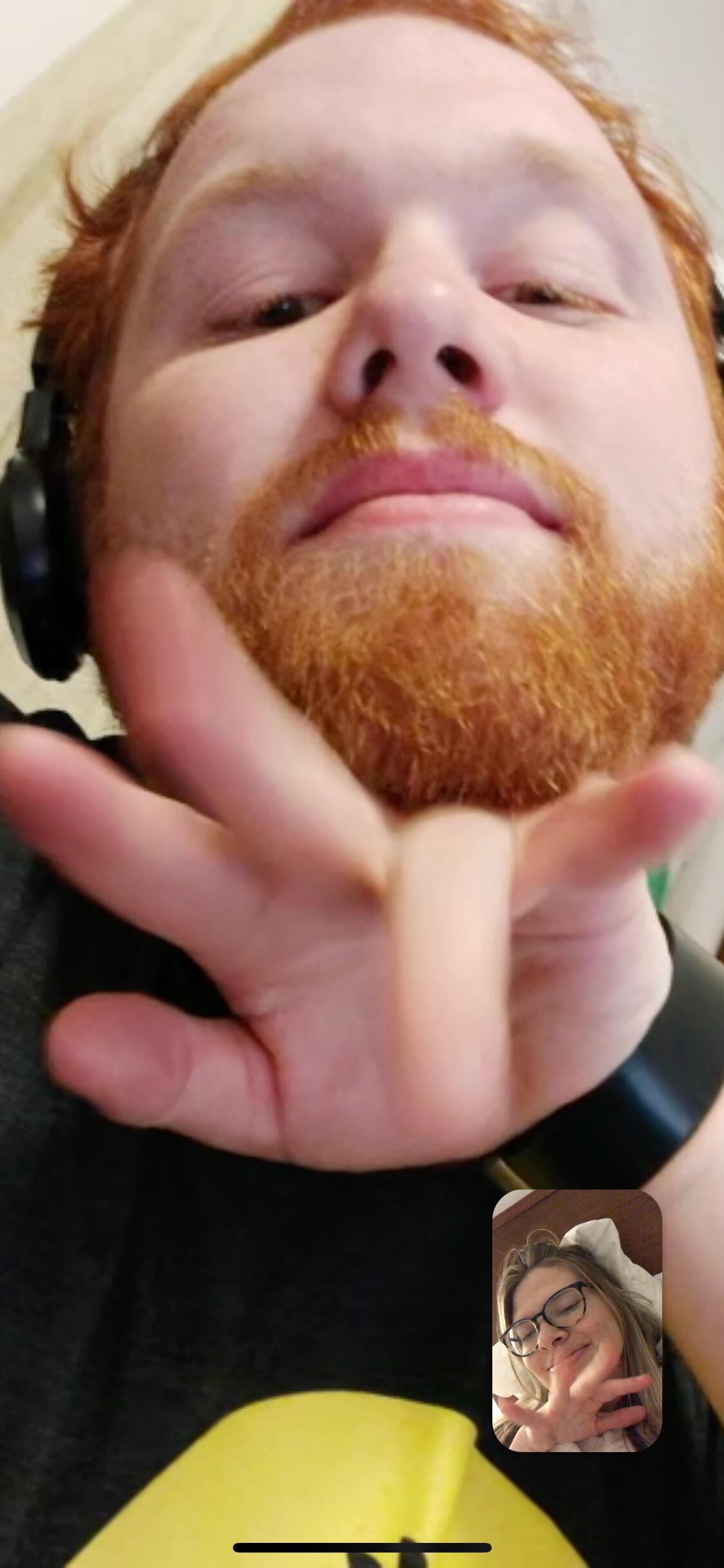 ...and more video-chatting.  It was hard only seeing each other on weekends during this time.  Aaron would come down and crash at his friends or on Matisse's couch