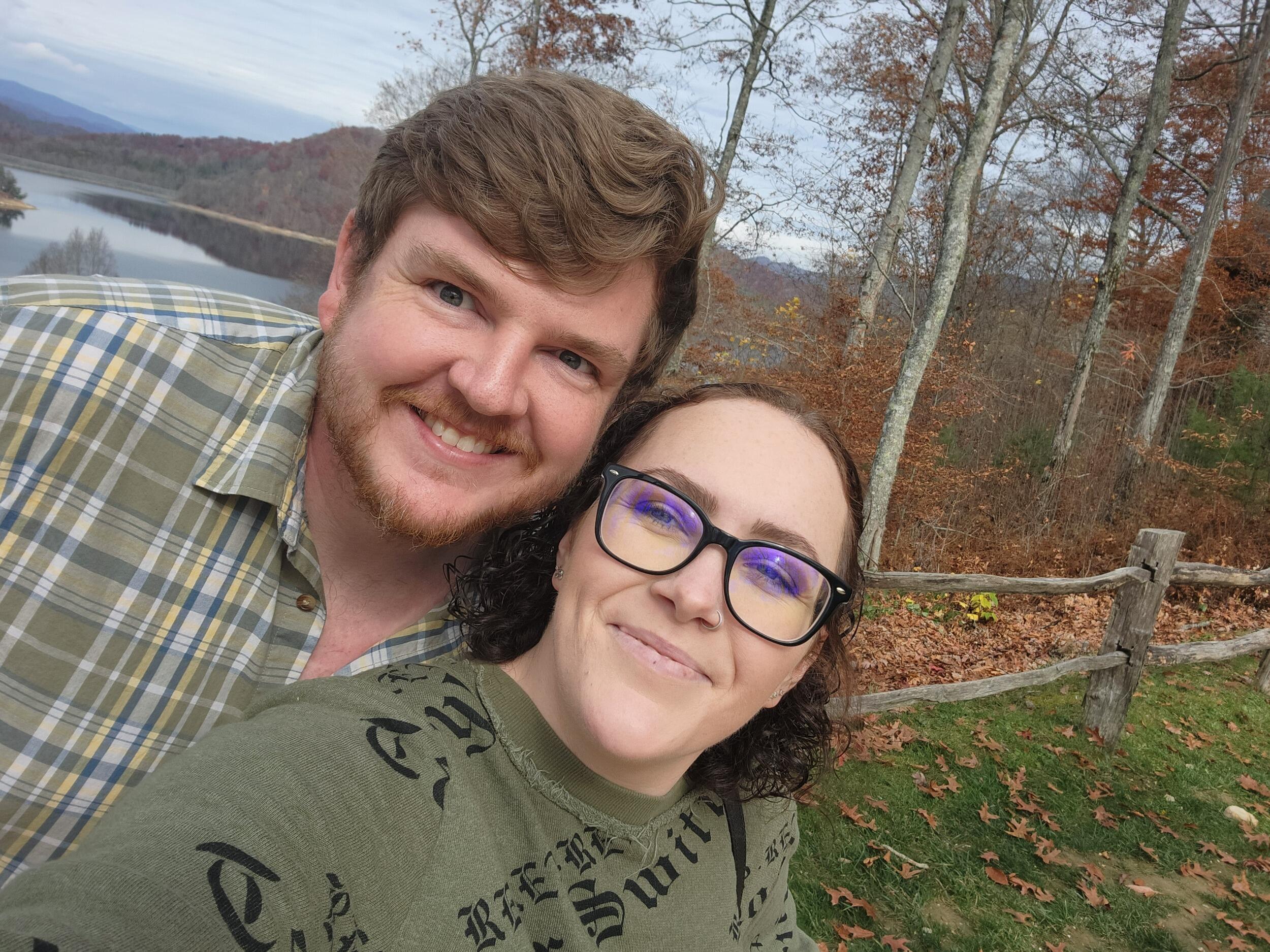 Peter and Kayleena saw their wedding venue at Lake Nantahala for the first time the day before they arrived at their new house.