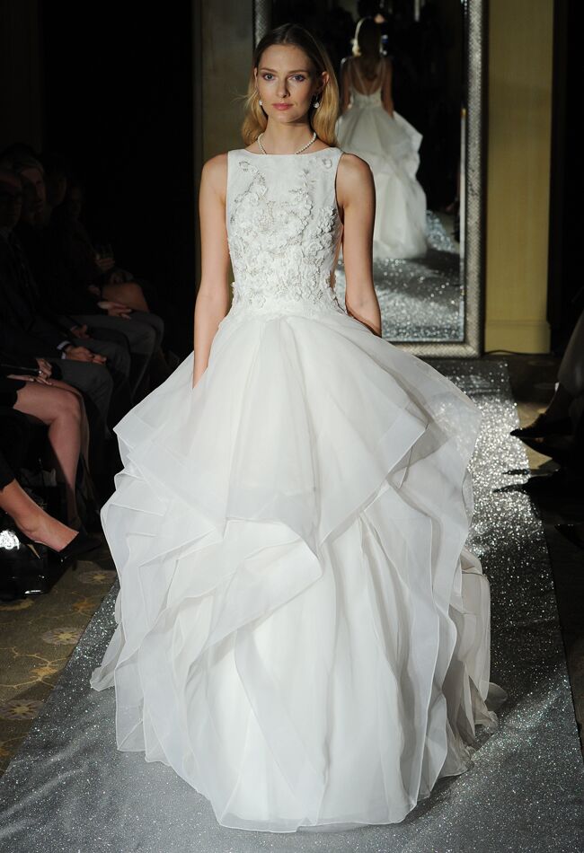 Oleg Cassini Wedding Dresses 2015 Showcases Detailed Floral Appliques For Fall 