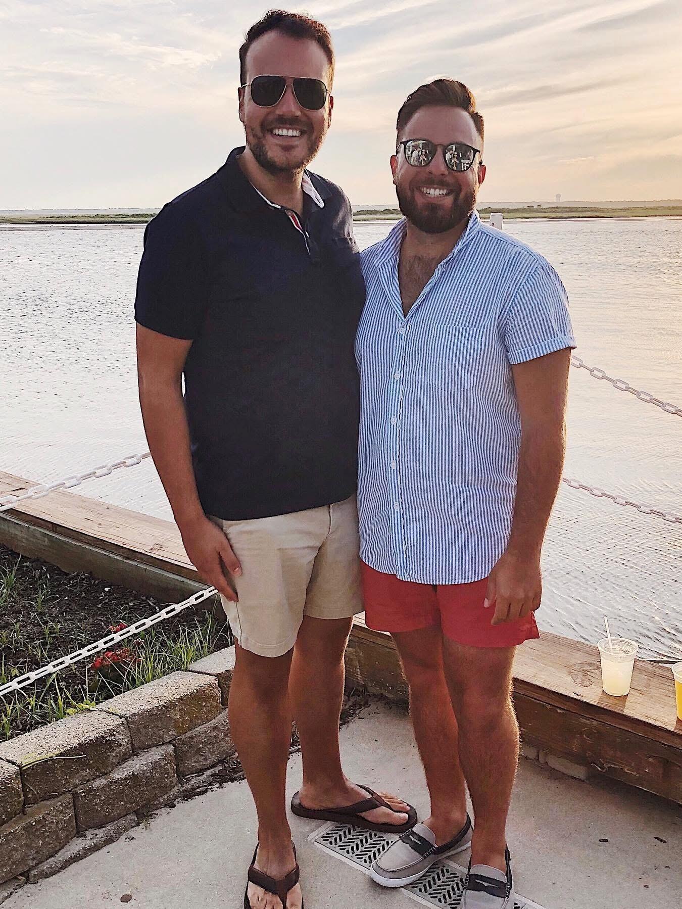 Just A Couple Of Beach Bums...The First Of Many Dinners At The Jersey Shore!