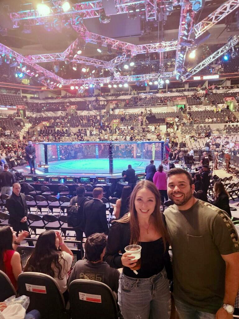 That time we met Dana White and got free VIP tickets to UFC in San Antonio. Dana told me she was a keeper.