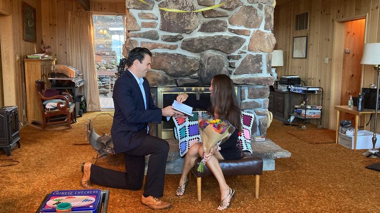 Matt officially submitted his proposal, while celebrating his 30th birthday with friends and family in Tahoe.