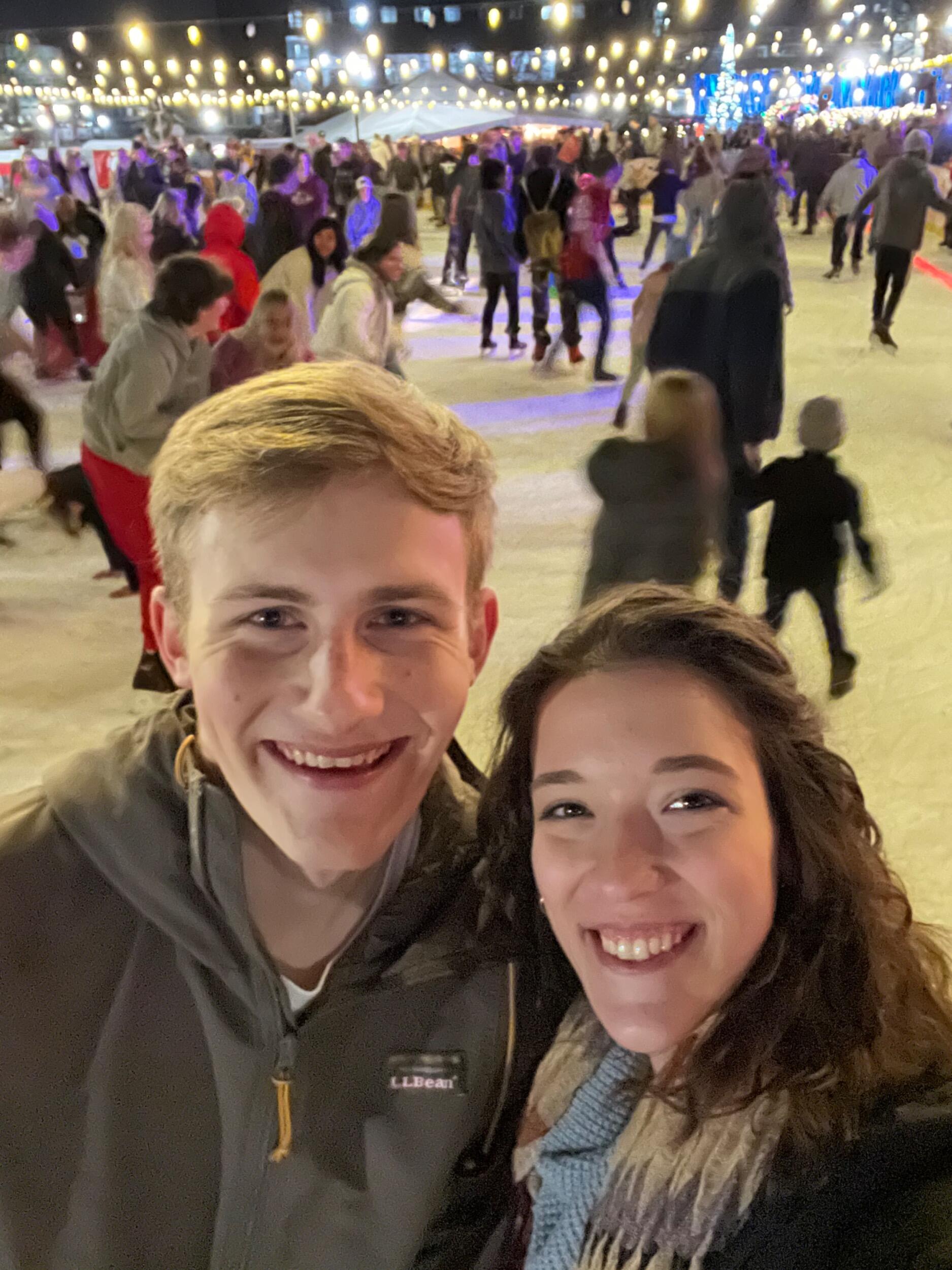 John went ice skating for the first time! Eliana laughed a lot...and so did other people at the rink. 