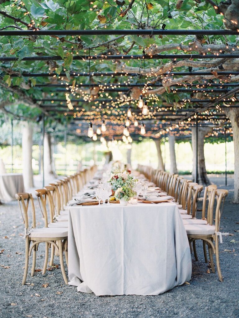 Gorgeous vineyard reception area for your outdoor wedding