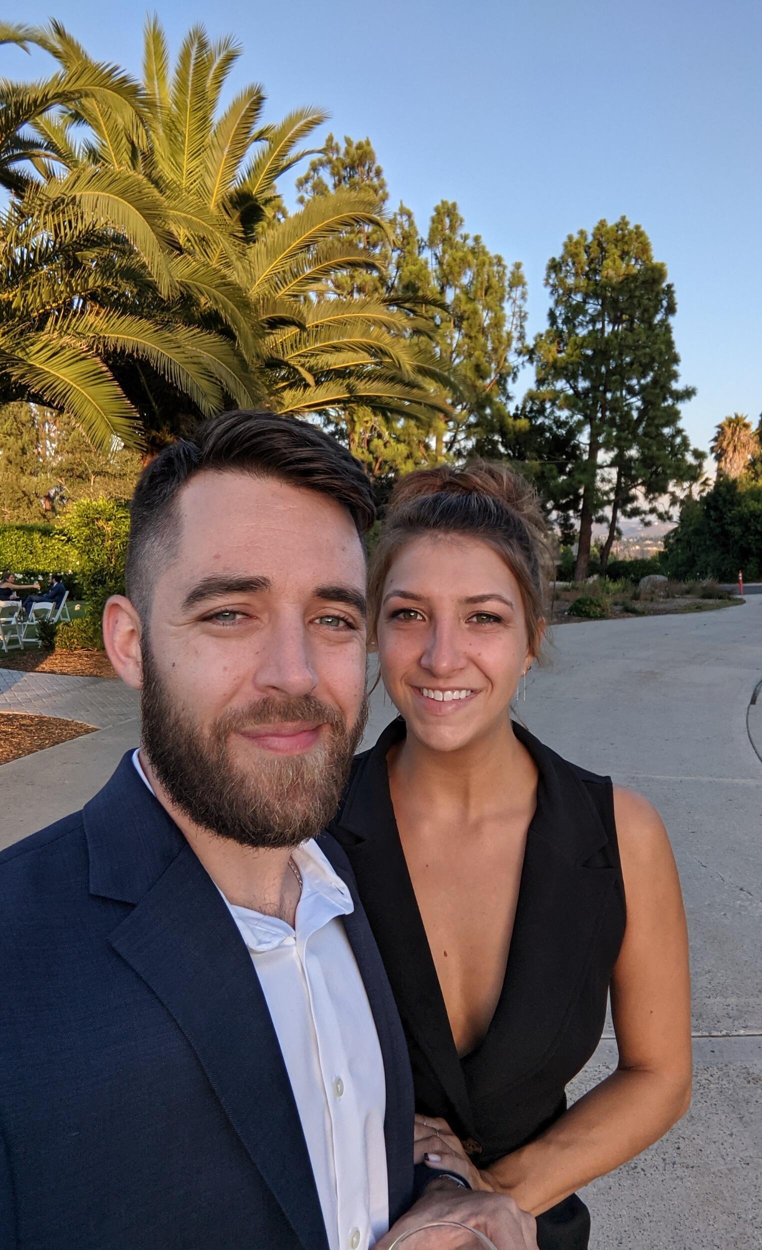 The two of us celebrating in San Diego, CA. Just one day later Christopher asked Heather to be his wife :)