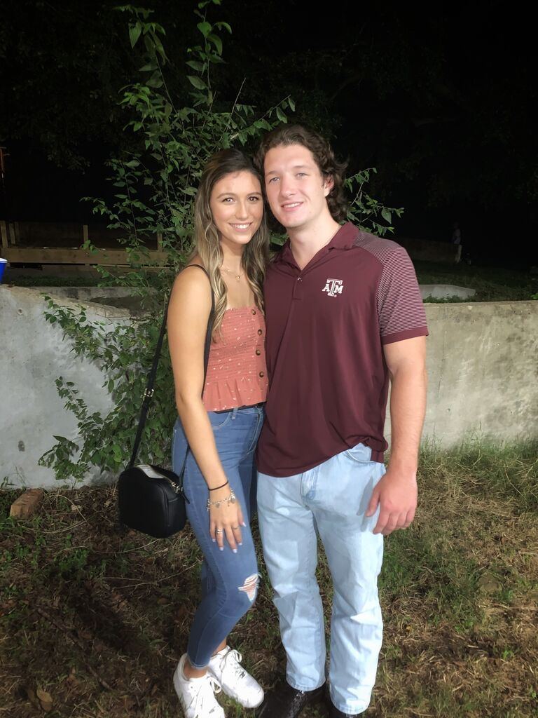 Our first picture as an official couple, also the night Alexis met Andrews parents for the first time.