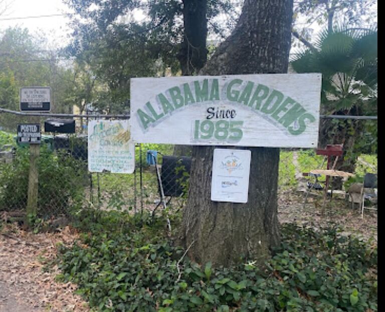 Ron rents a plot at Alabama Gardens where is a member