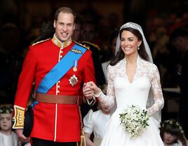 William and Kate on their wedding day. 